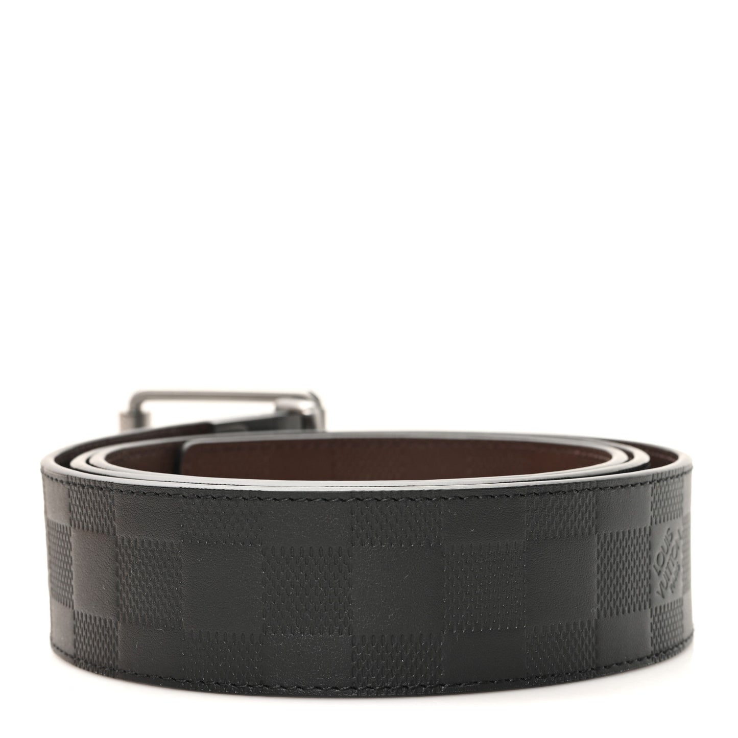 Damier Infini 40mm Reversible Belt 110 44 Black Brown