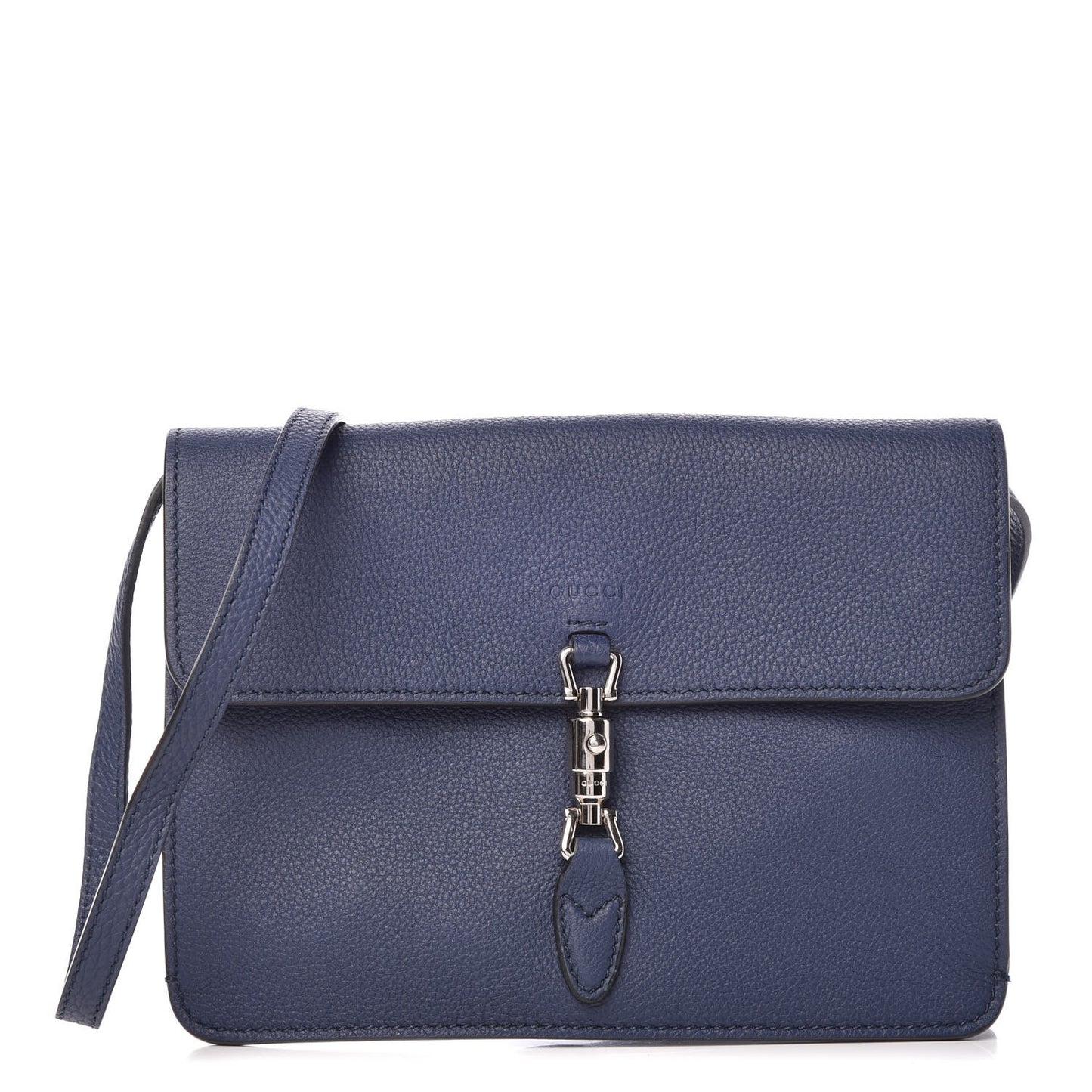 Grand Prix Calfskin Jackie Convertible Shoulder Bag Blue Marine