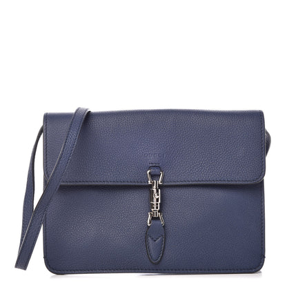 Gucci Grand Prix Calfskin Jackie Convertible Shoulder Bag Blue Marine 1 of 10