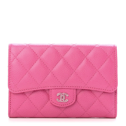 Chanel Caviar Quilted Small Flap Wallet Pink 1 of 4