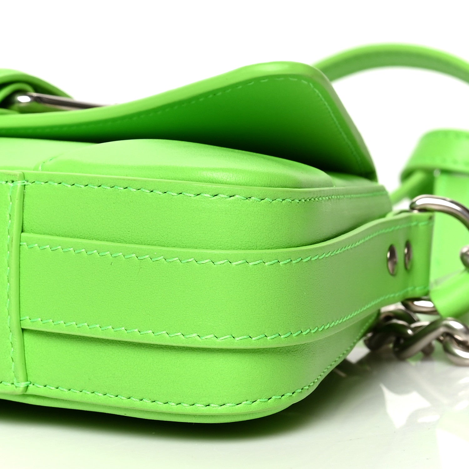 Balenciaga Smooth Calfskin Small Lindsay Shoulder Bag Acid Green 10 of 10