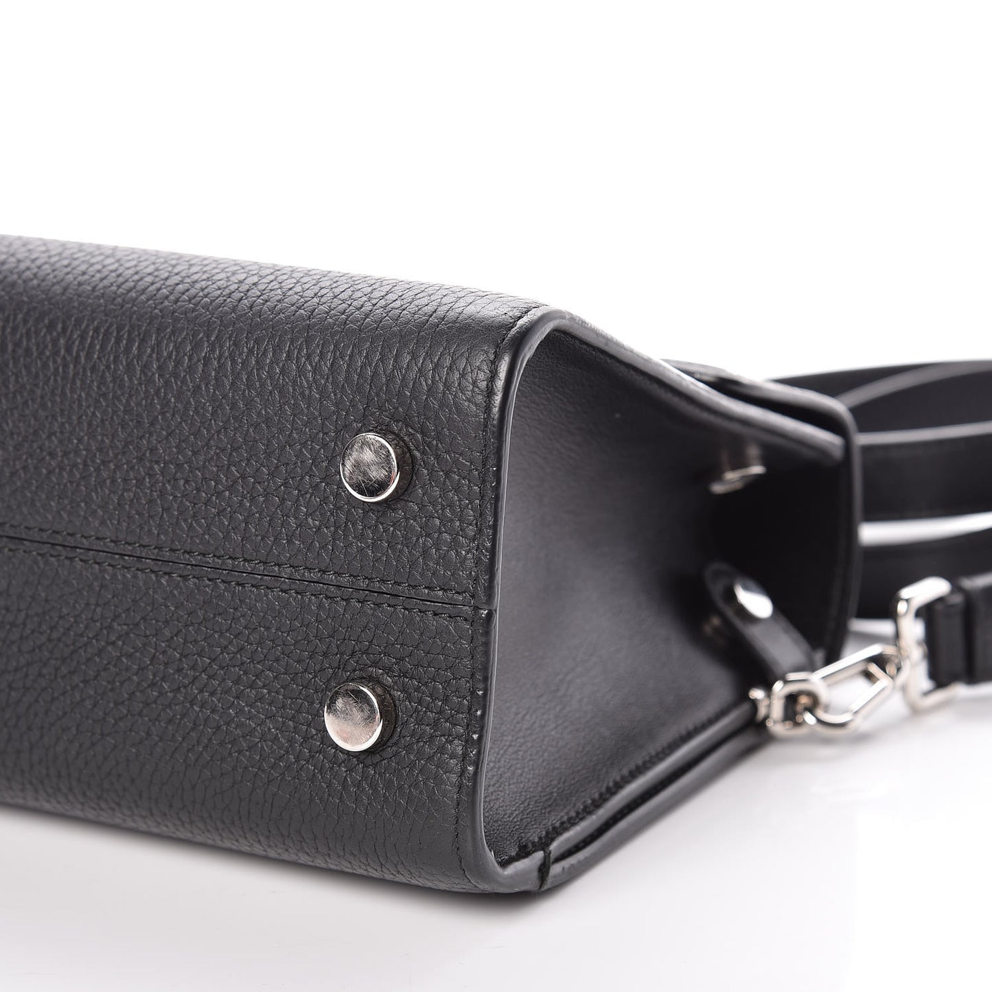 Grained Calfskin Mini Diorever Flap Black