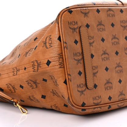 MCM Visetos Large Liz Reversible Shopper Tote Cognac 7 of 14