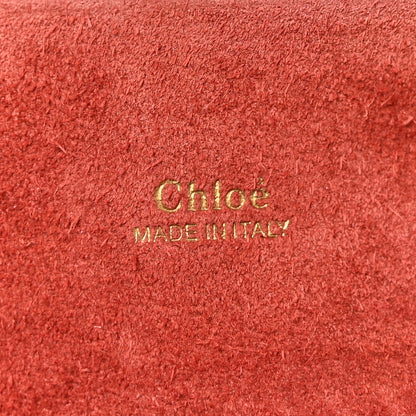 Chloe Calfskin Lizard Embossed Small Aby Lock Sepia Brown 6 of 9