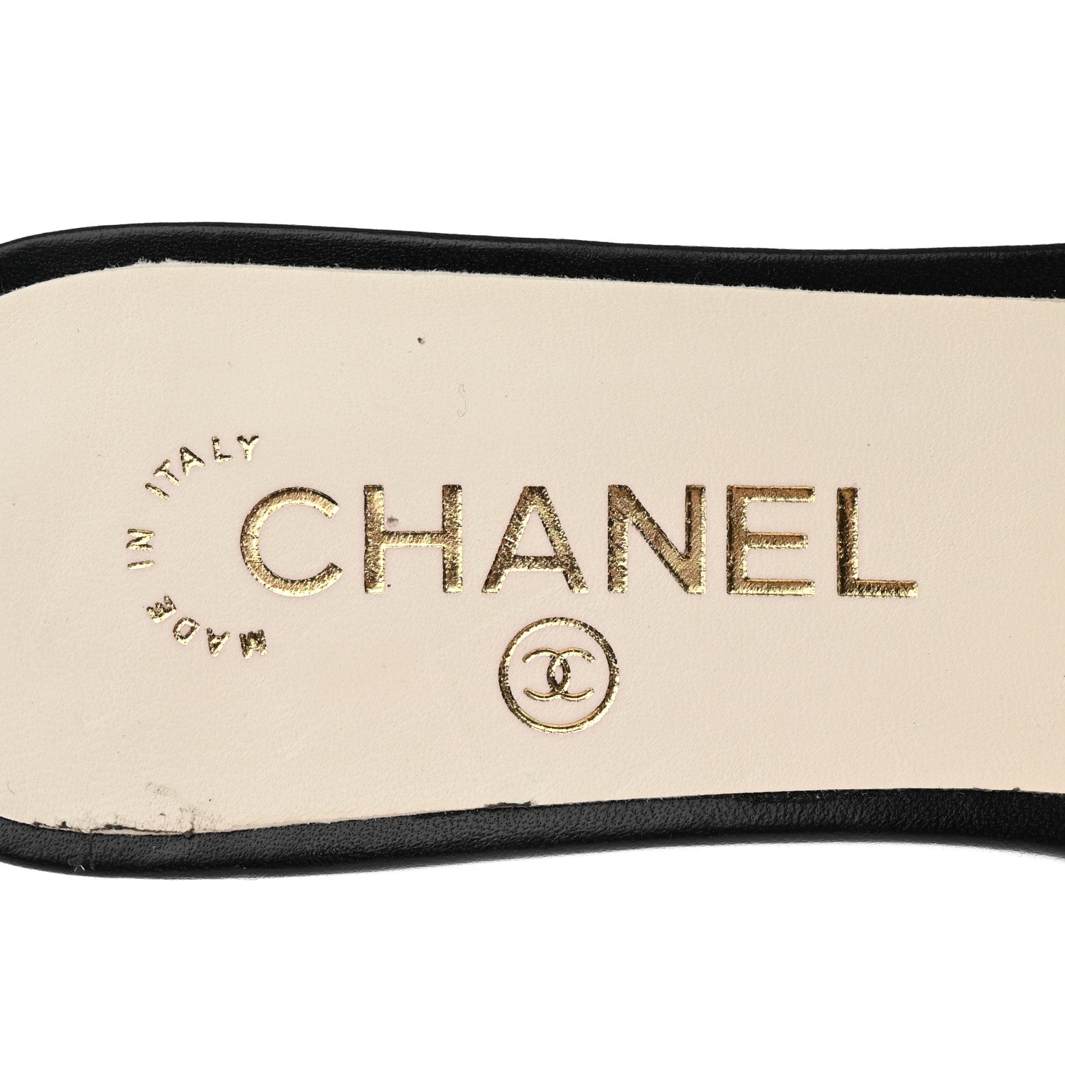 Chanel Pearl Embroidery CC Mules 37.5 Black White 8 of 18