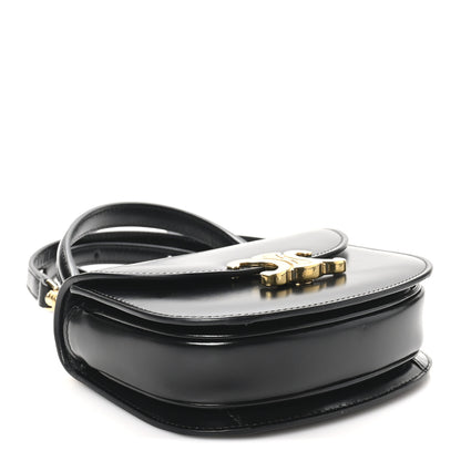 Celine Shiny Calfskin Triomphe Mini Besace Clea Black 4 of 9