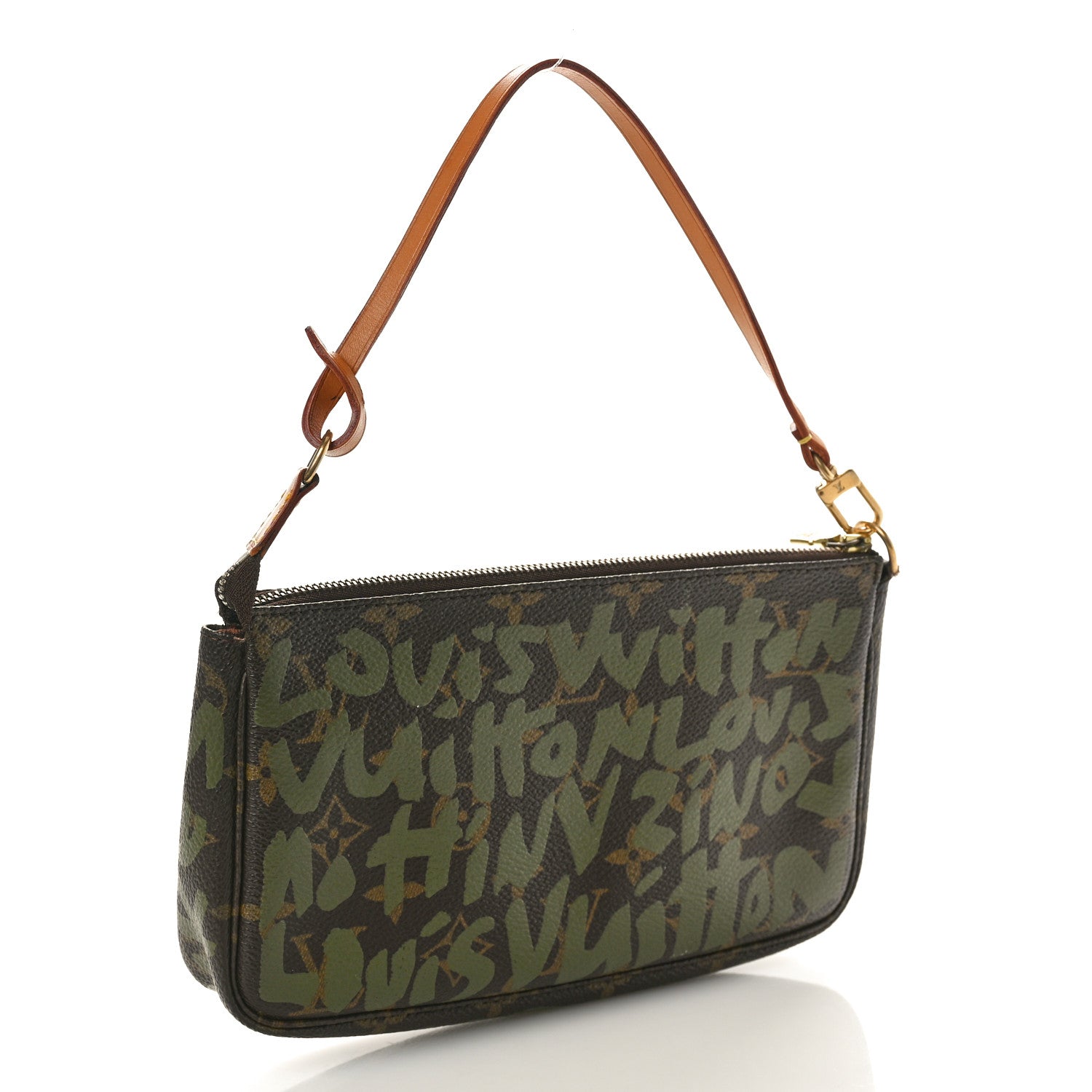 Louis Vuitton Monogram Graffiti Pochette Accessories Kaki 3 of 9