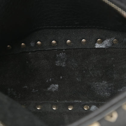 Valentino Garavani Pebbled Calfskin Rockstud Camera Crossbody Bag Black 11 of 16