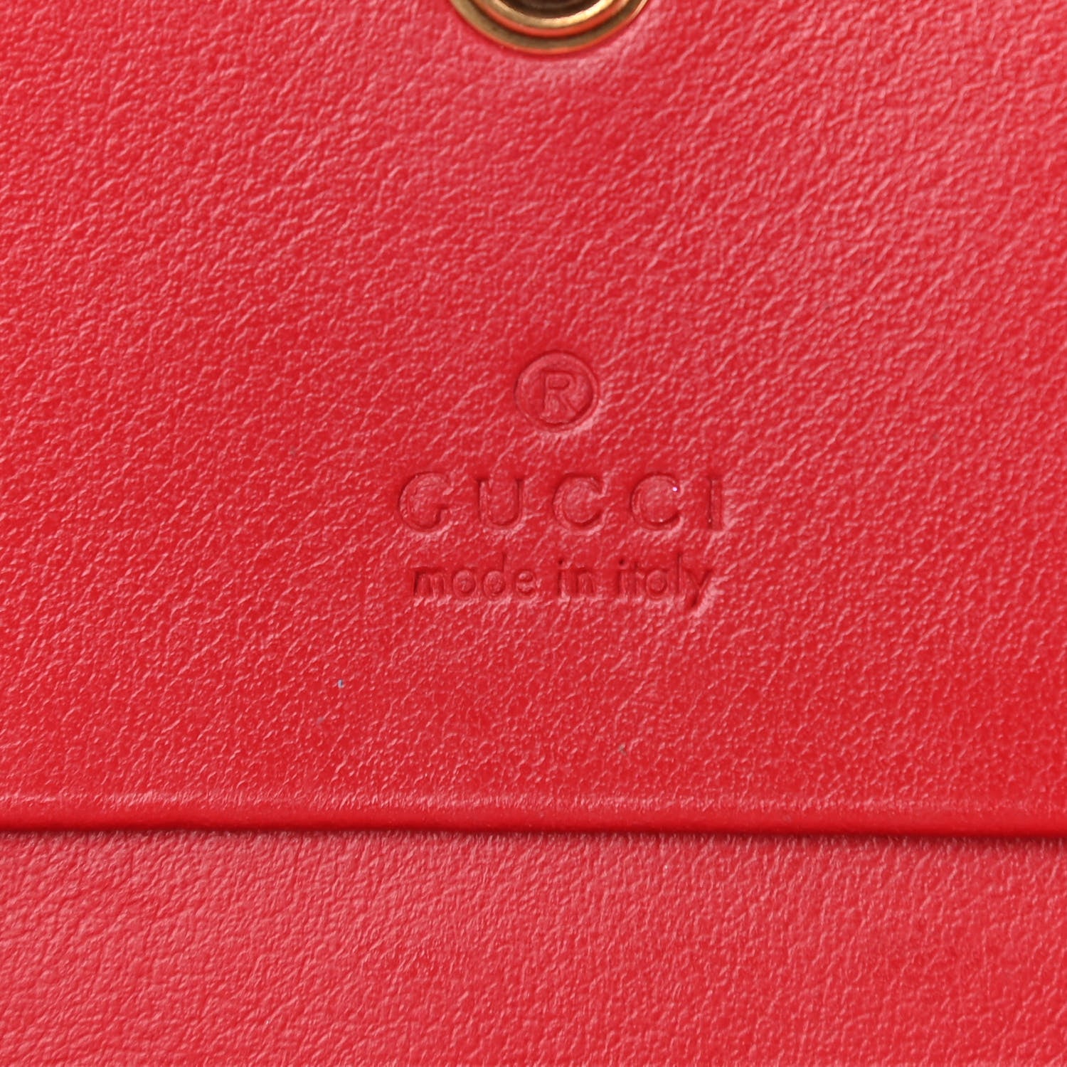 Gucci Calfskin Matelasse Mini GG Marmont Wallet On Chain Hibiscus Red 6 of 11