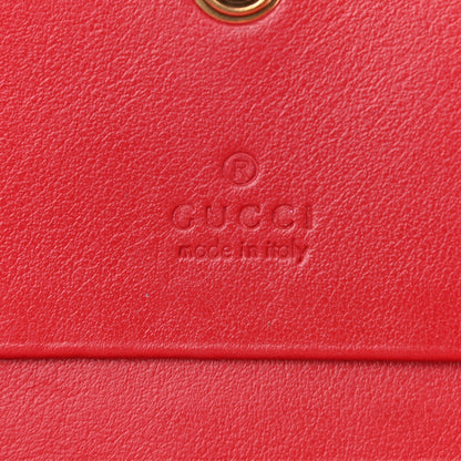 Gucci Calfskin Matelasse Mini GG Marmont Wallet On Chain Hibiscus Red 6 of 11