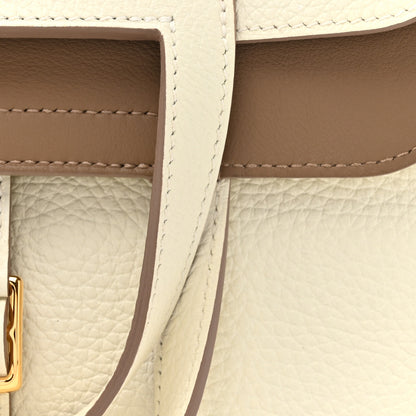 Hermes Taurillon Clemence Verso Halzan 25 Mushroom Beige De Weimar 8 of 12