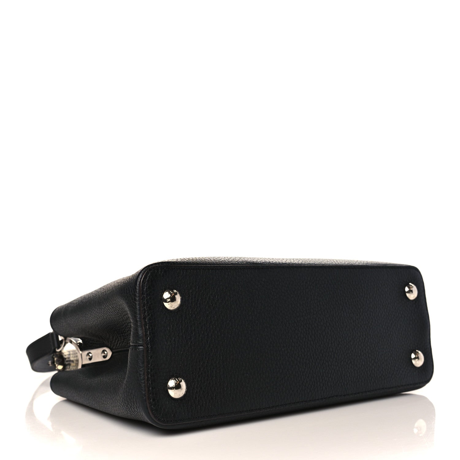 Louis Vuitton Taurillon Snakeskin Capucines MM Black 3 of 7