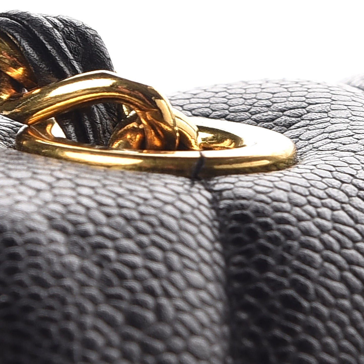 Caviar Chevron Quilted Maxi Single Flap Black