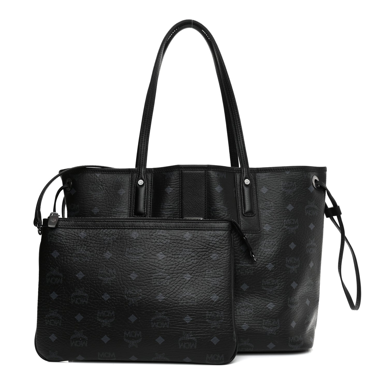 Visetos Medium Reversible Shopper Tote Black