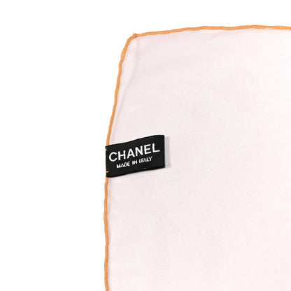Chanel Silk Floral Print Scarf Pink 3 of 3