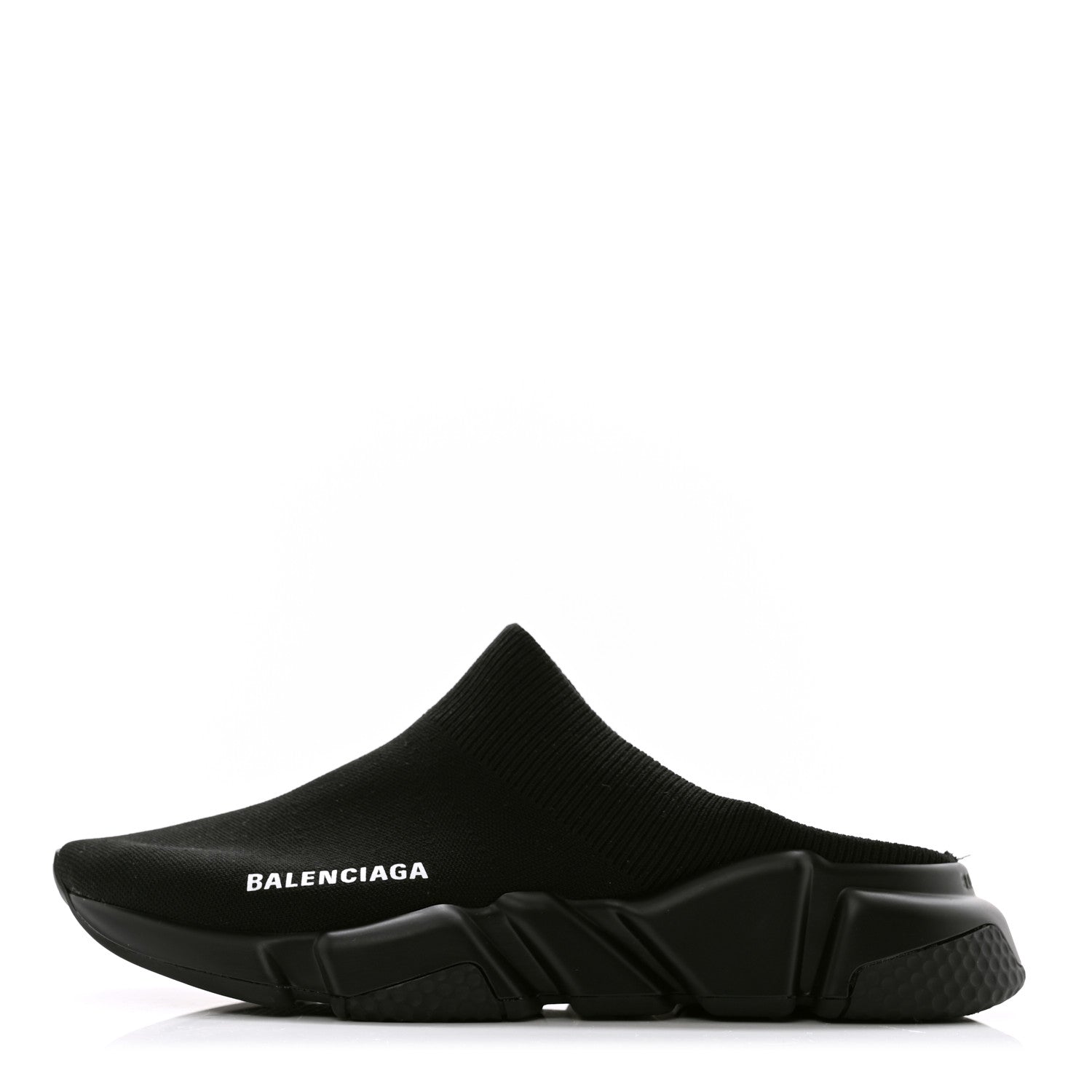 Balenciaga Neoprene Knit Womens Speed Sneakers Mules 38 Black 1 of 9