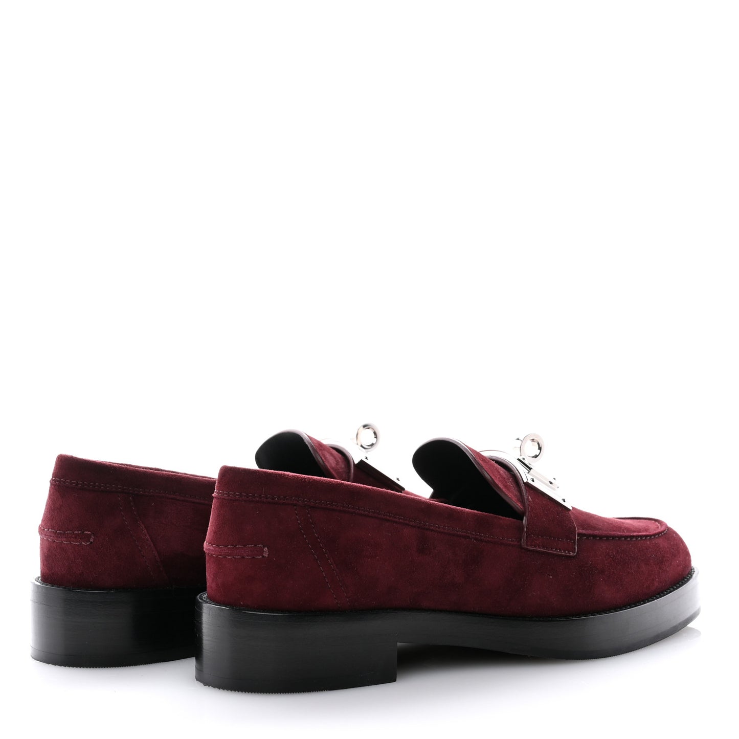Suede Goatskin Womens Hot Loafer 38.5 Marron Mahogany