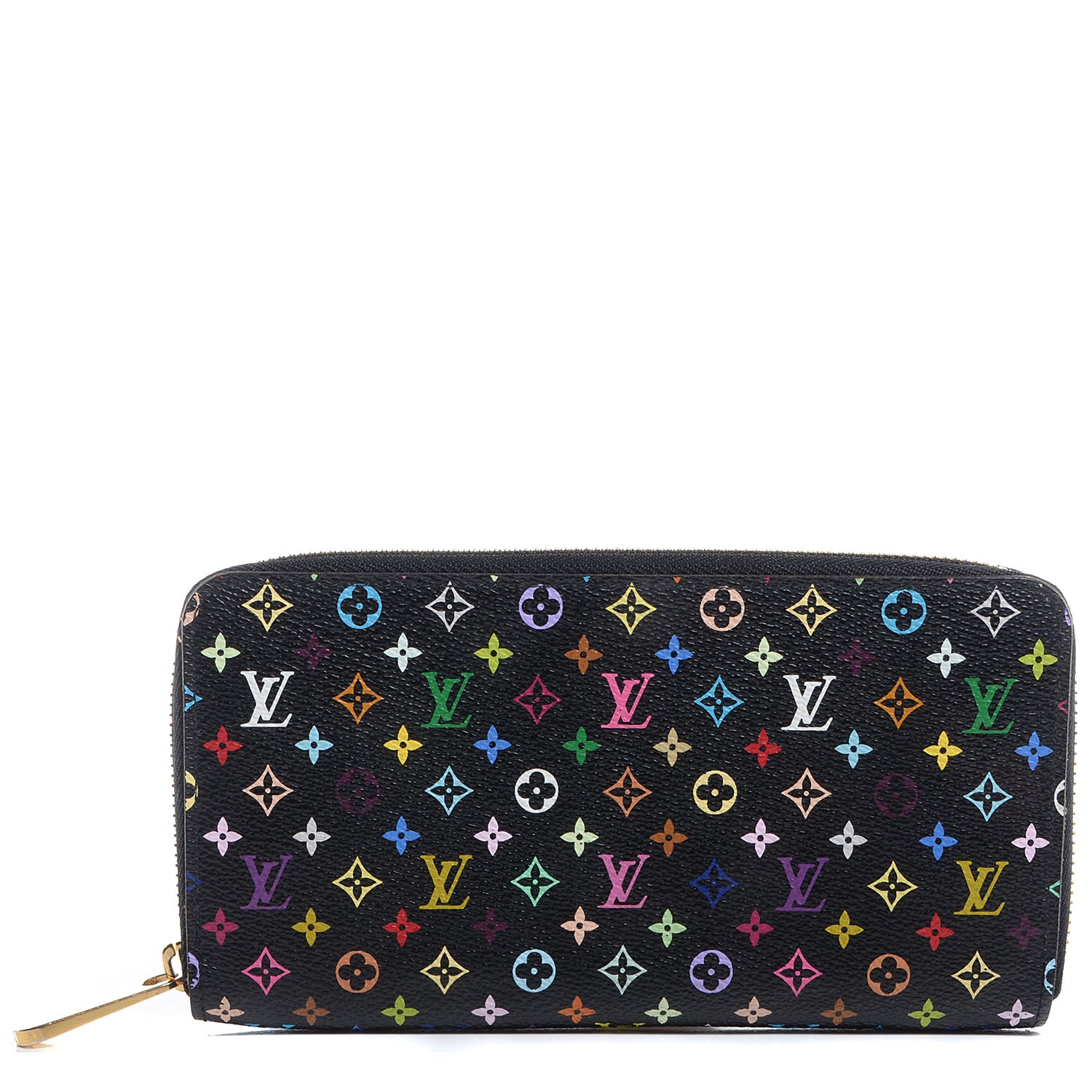 Louis Vuitton Monogram Multicolor Zippy Wallet Black Grenade 1 of 7