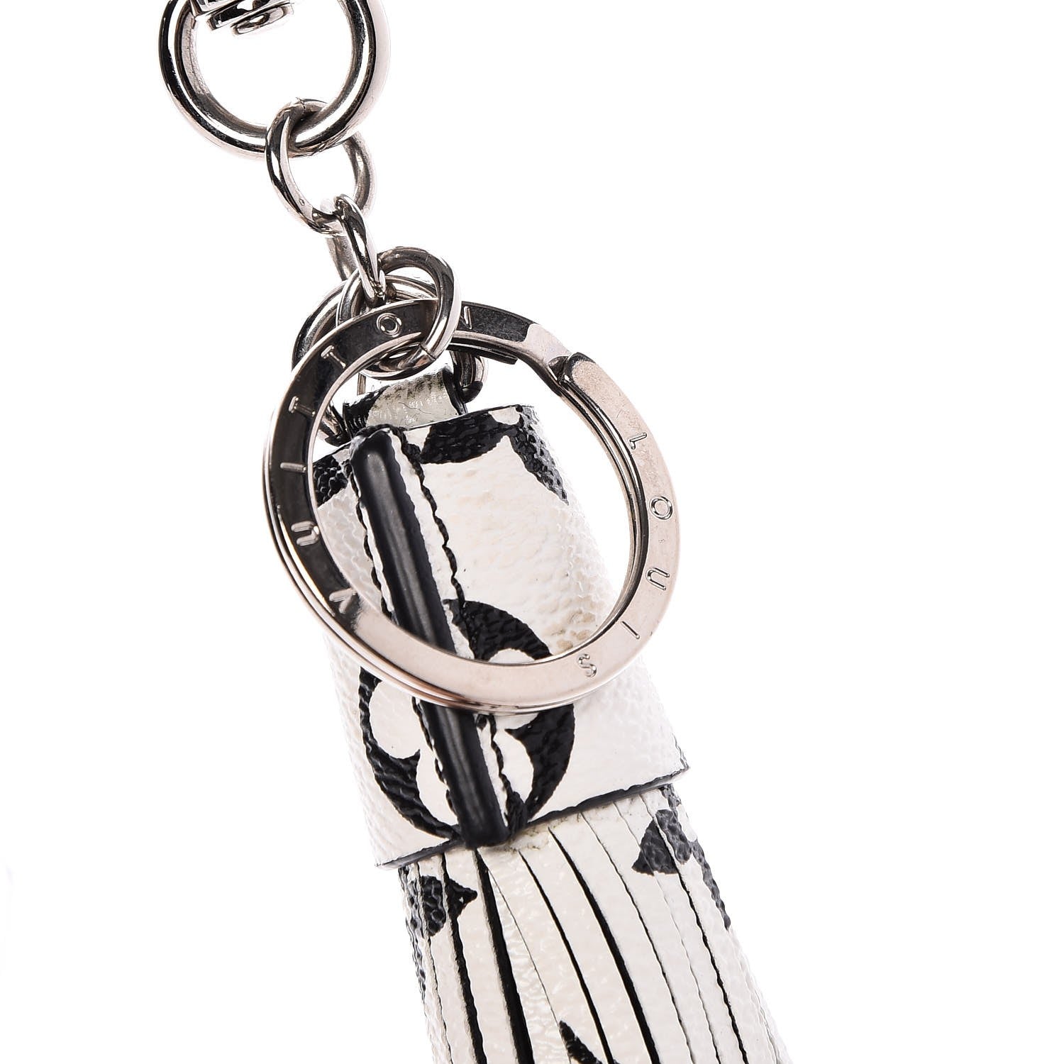Louis Vuitton Monogram Tassel Bag Charm White 3 of 7
