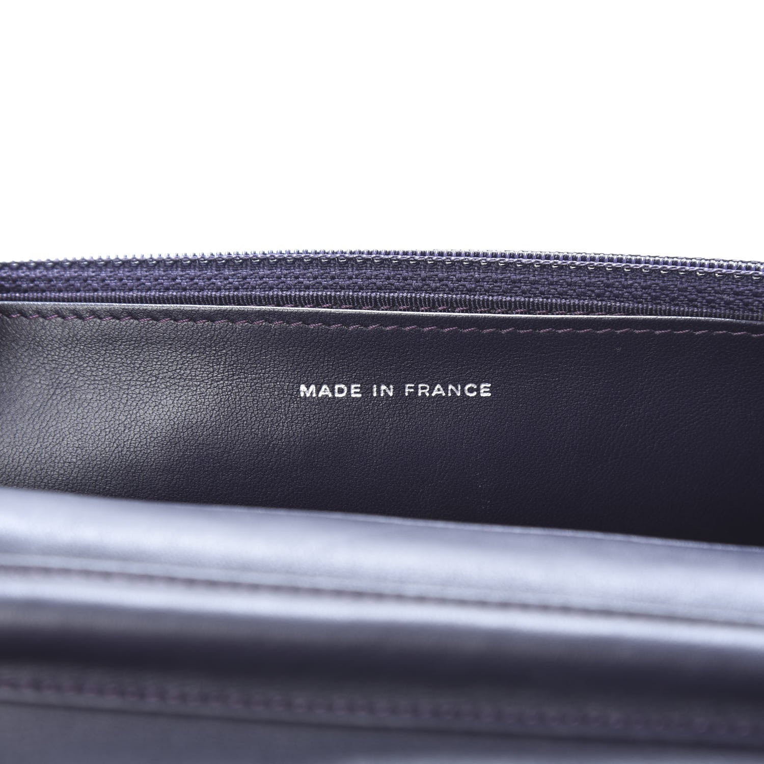 Chanel Patent Quilted Wallet On Chain WOC Dark Purple 7 of 12