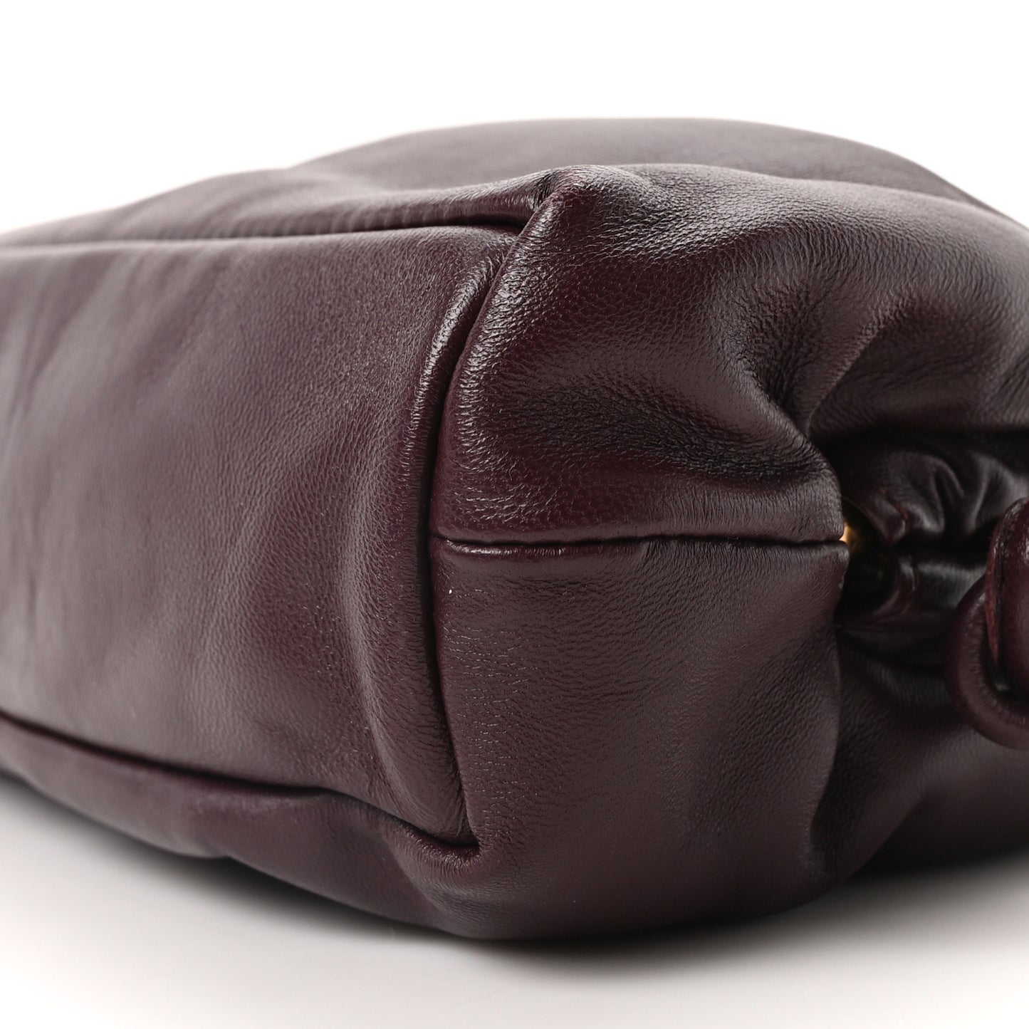 Lambskin Mini Cloud Clutch Plum