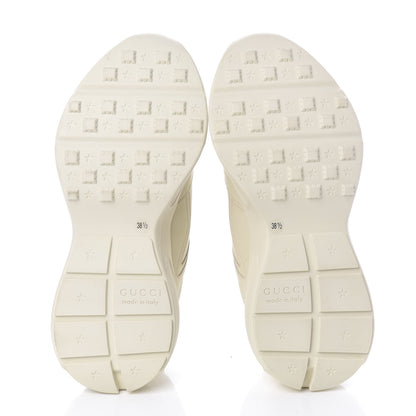 Gucci Calfskin Logo Womens Rhyton Sneakers 38.5 Ivory 7 of 10