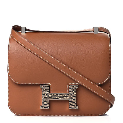 Hermes Grained Monsieur Lizard Constance 24 Gold Ombre 1 of 11