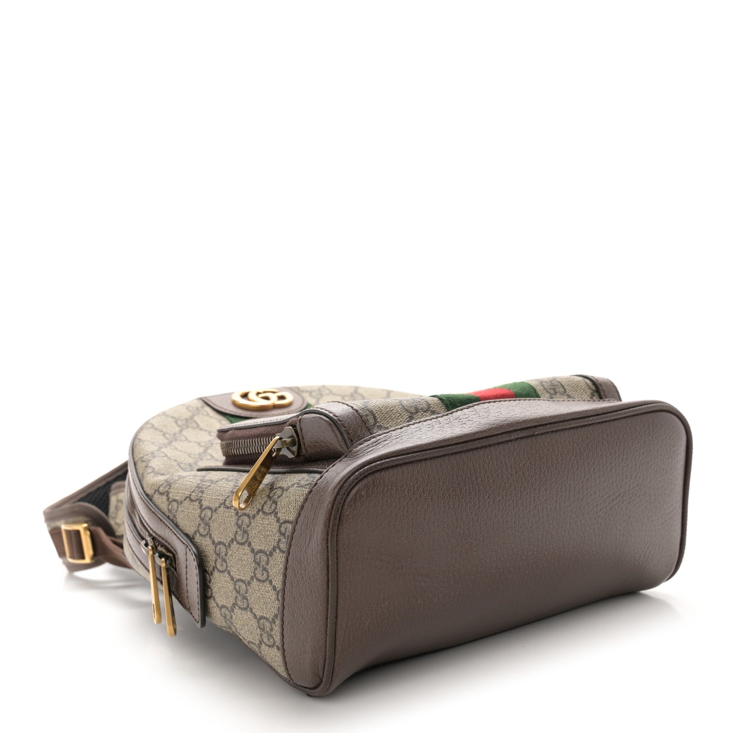 GG Supreme Monogram Calfskin Web Small Ophidia Day Backpack Beige Ebony New Acero