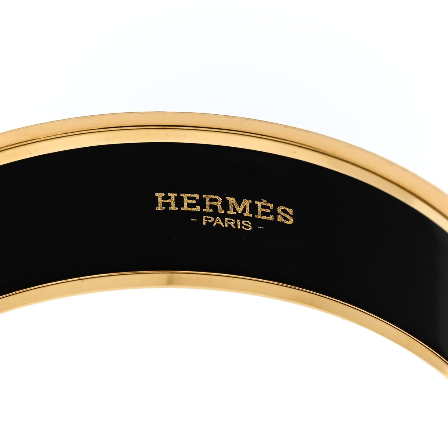 Enamel Wide Printed Sellier Bracelet 65 Black