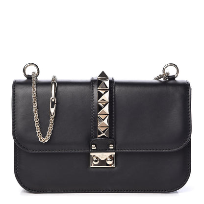 Valentino Garavani Vitello Large Glam Lock Rockstud Flap Black 1 of 10