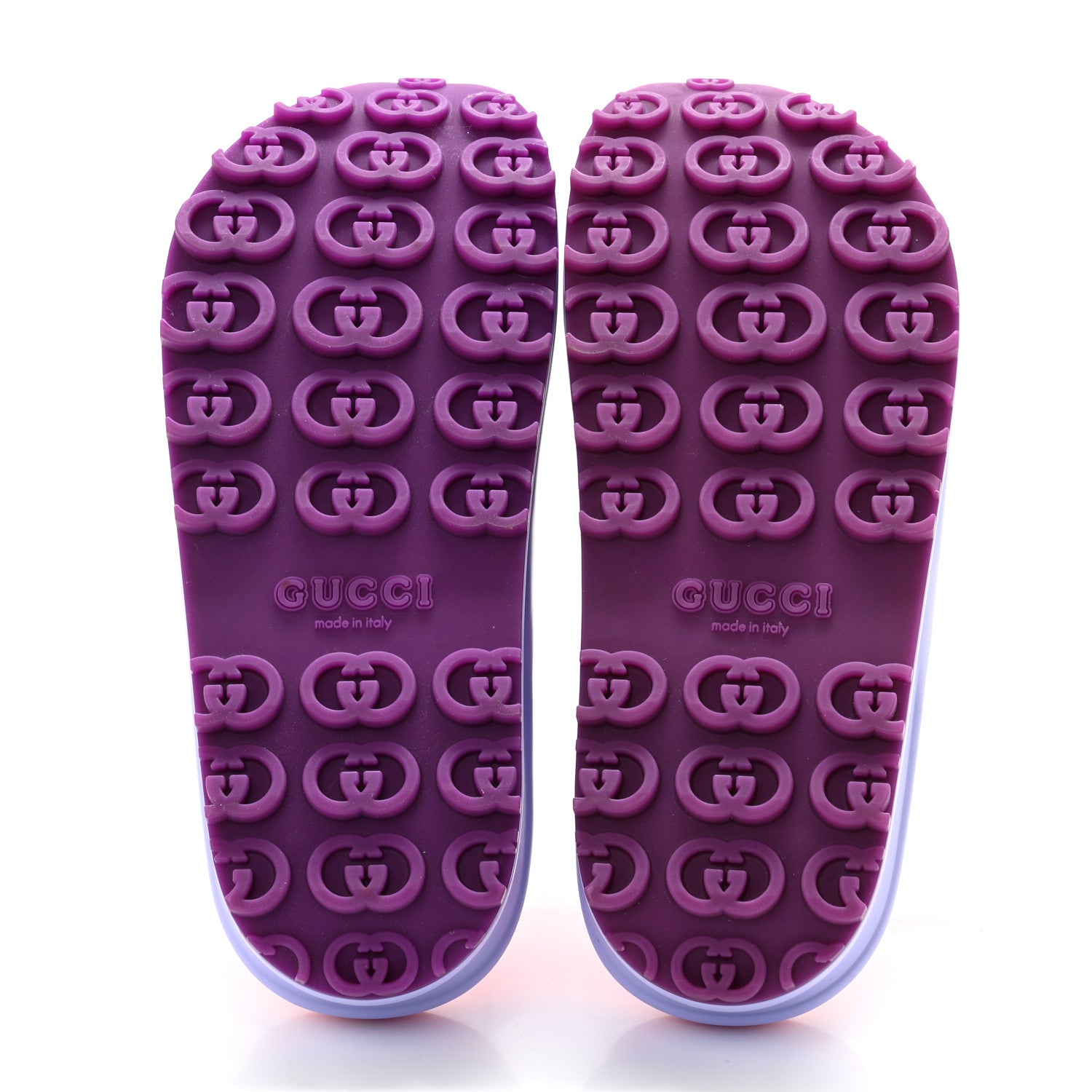 Gucci Soft Rubber Womens Interlocking G Platform 42mm Slide Sandals 36 Sugar Pink 5 of 12