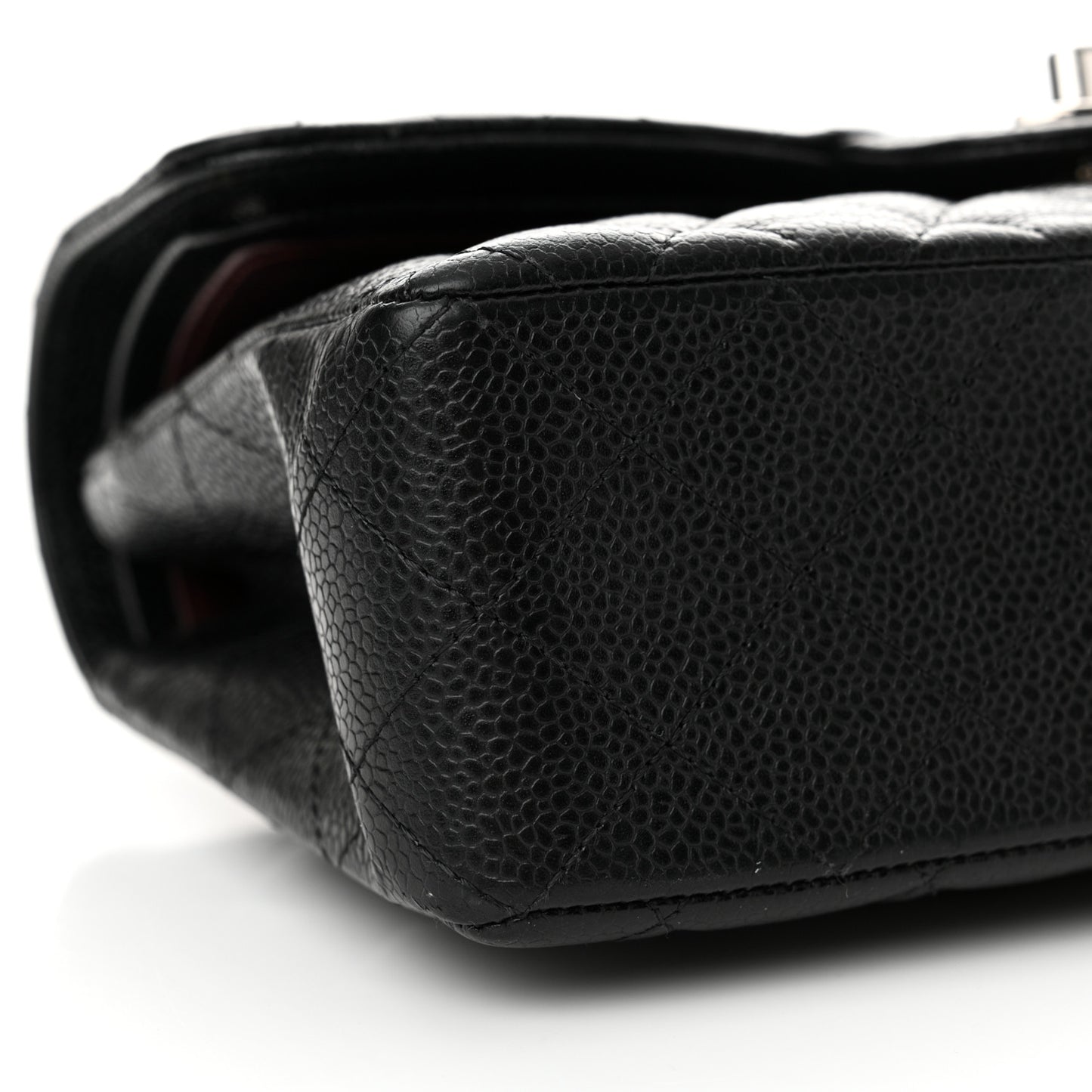 Caviar Quilted Small Double Flap Black