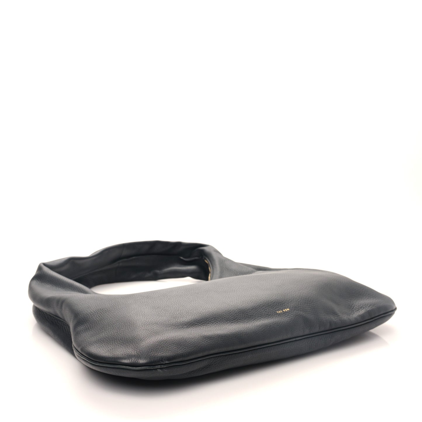 Grained Calfskin Medium Everyday Shoulder Bag Black