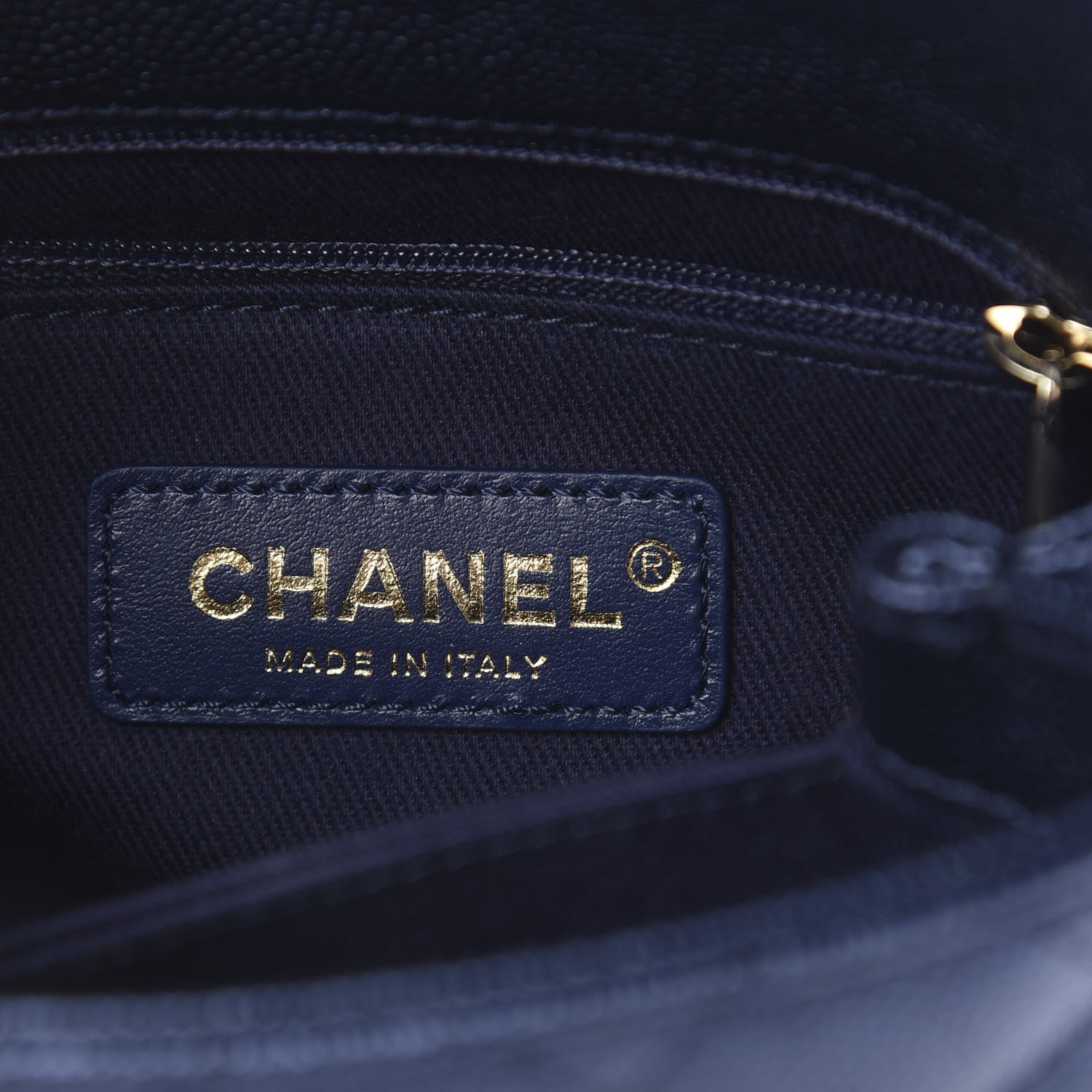 Chanel Metallic Caviar Quilted Extra Mini Coco Handle Flap Dark Blue 7 of 12