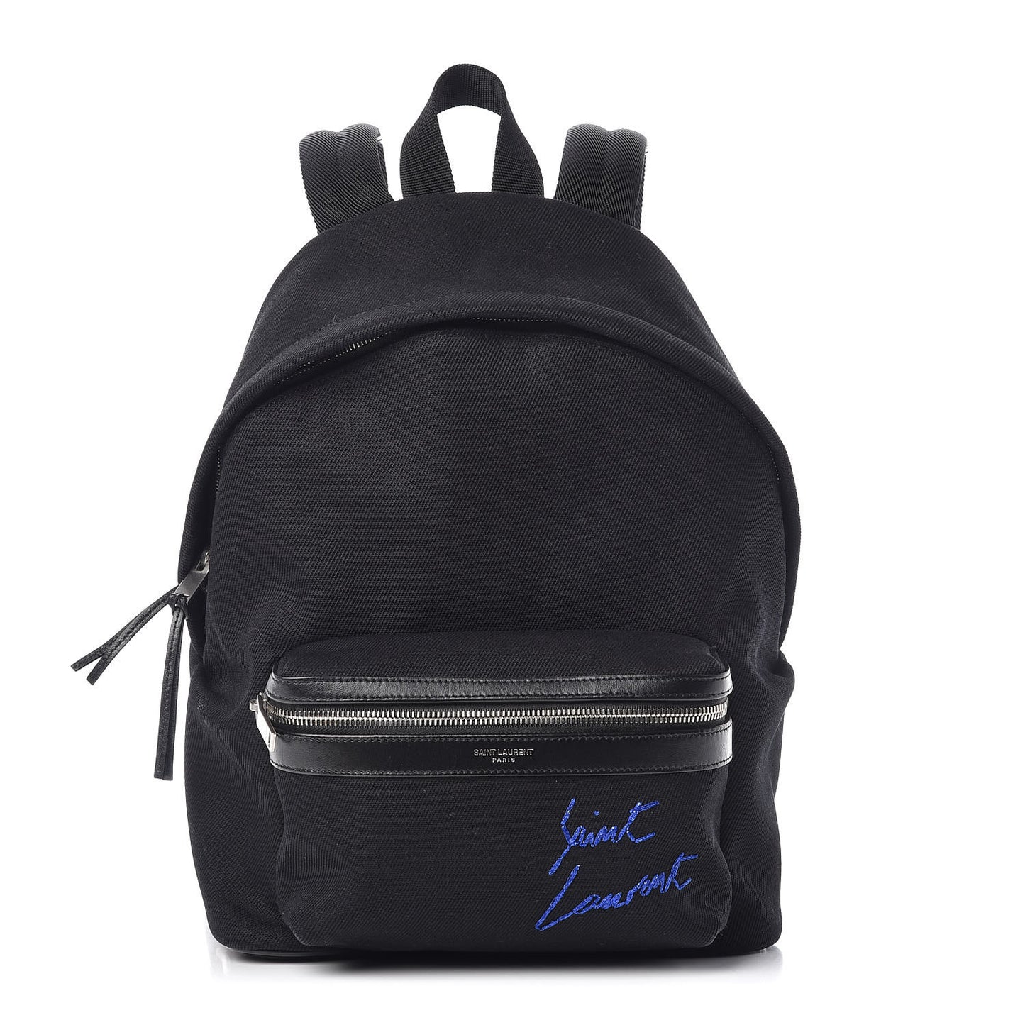 Canvas Signature Embroidered Mini City Backpack Black