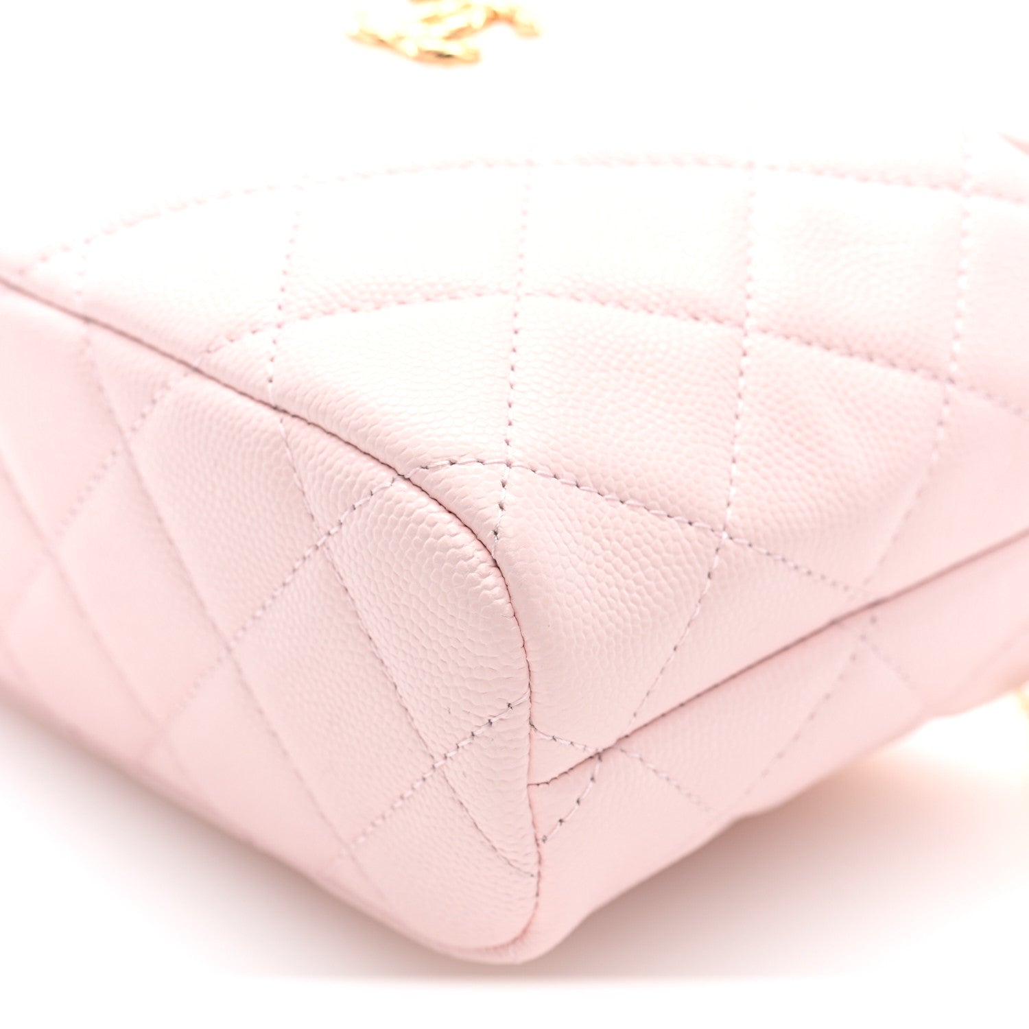 Chanel Shiny Caviar Hobo Clutch With Chain Light Pink 10 of 10