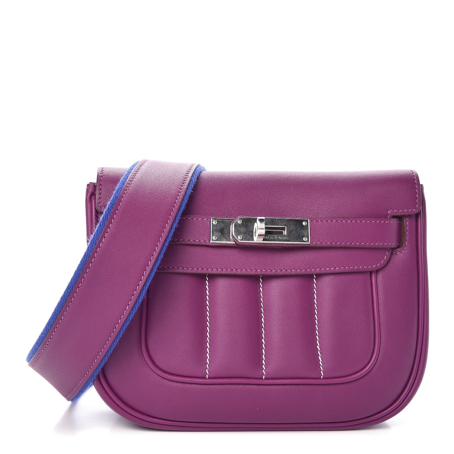 Hermes Veau Swift Mini Sac Berline Anemone Bleu Electrique 1 of 8