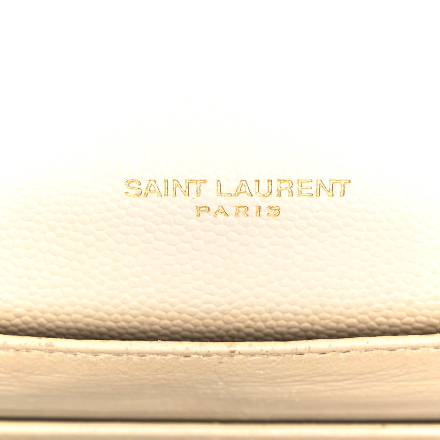 Saint Laurent Grain De Poudre Monogram Cassandra Chain Wallet Crema Soft 5 of 11