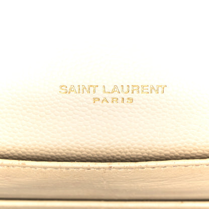 Saint Laurent Grain De Poudre Monogram Cassandra Chain Wallet Crema Soft 5 of 11