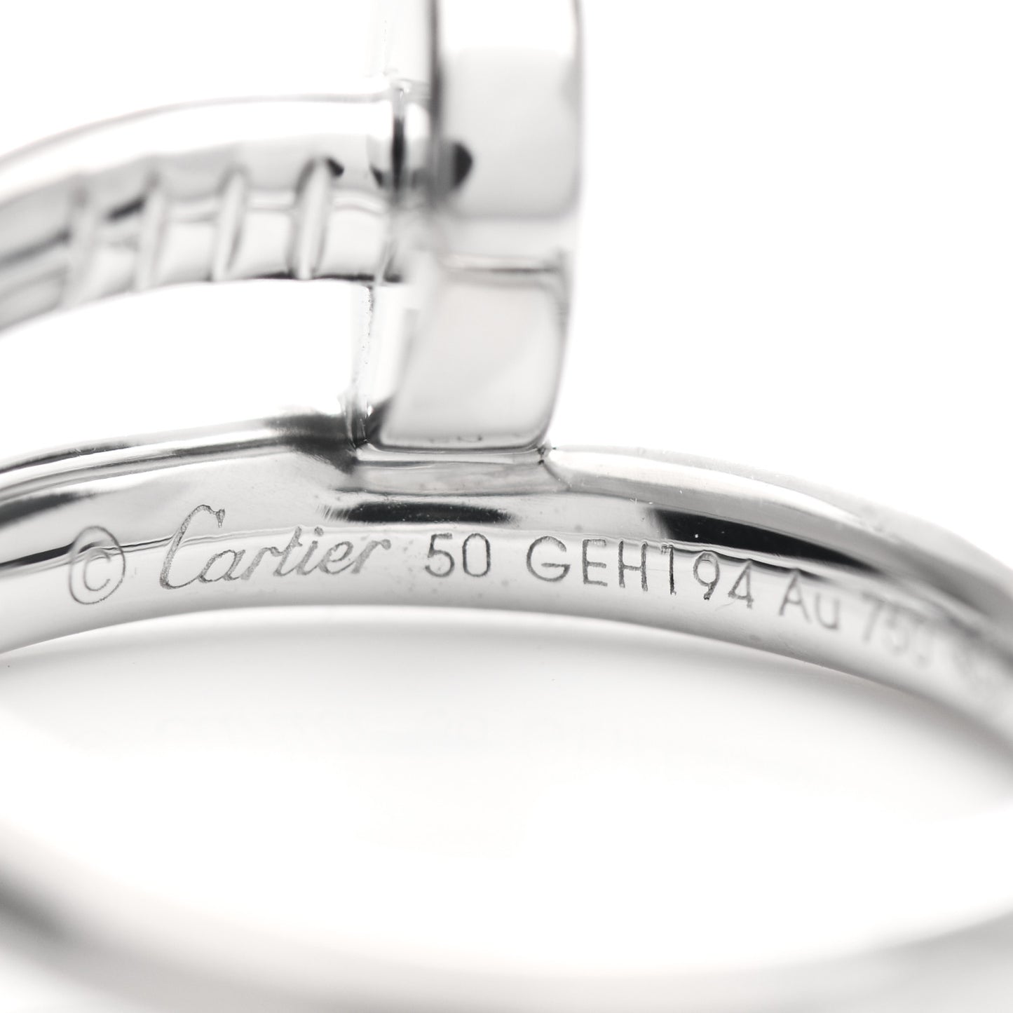 18K White Gold Juste Un Clou Ring 50 5.25