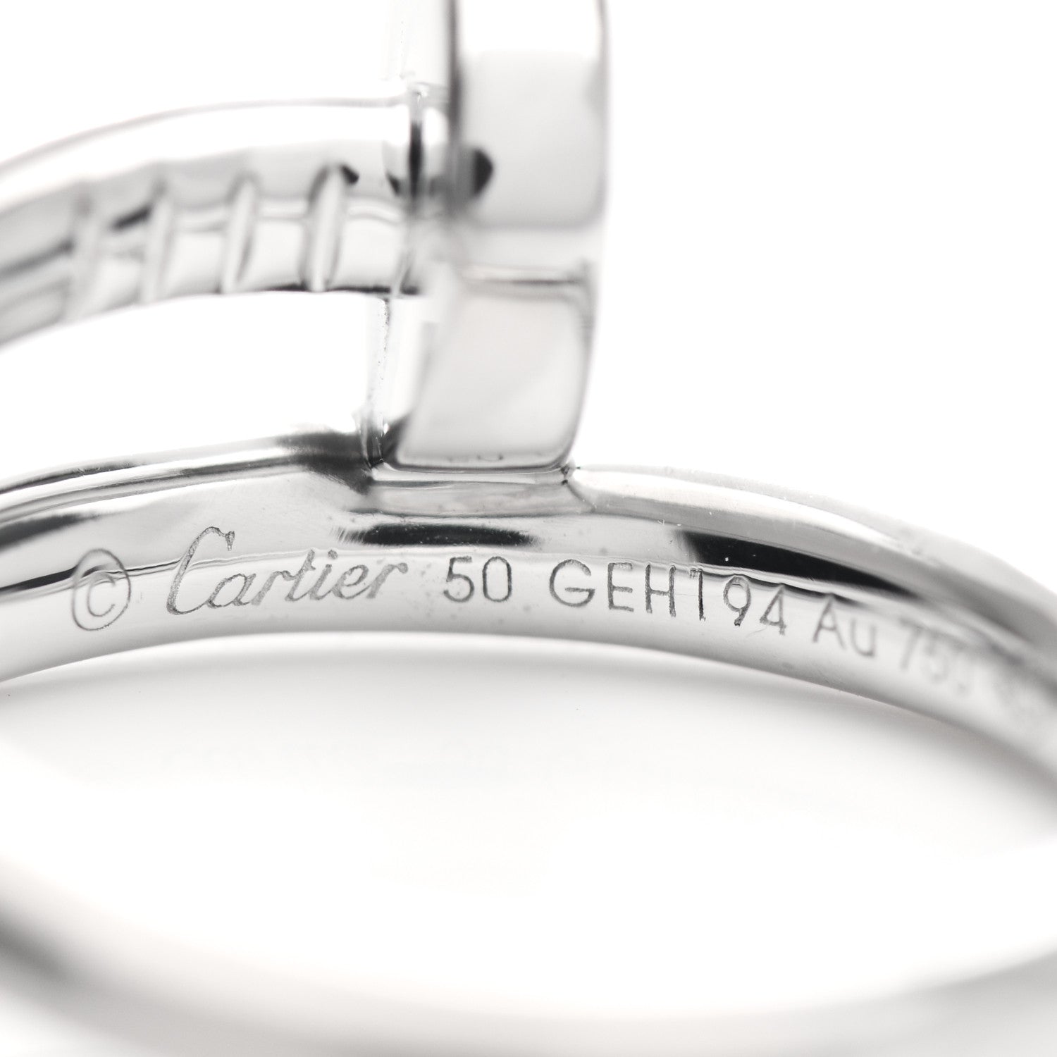 Cartier 18K White Gold Juste Un Clou Ring 50 5.25 4 of 5