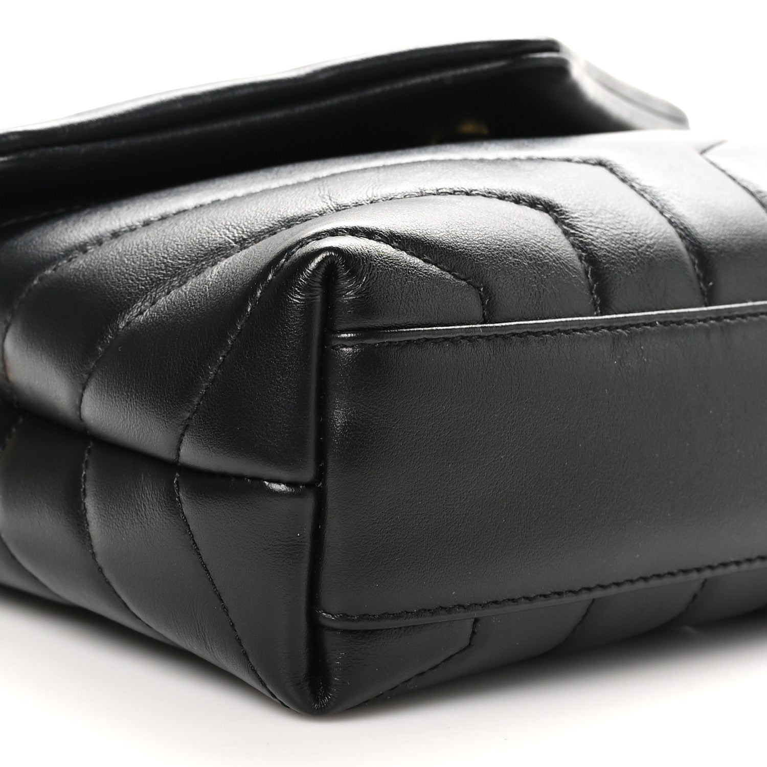 Saint Laurent Calfskin Y Quilted Monogram Toy Loulou Crossbody Bag Black 5 of 10