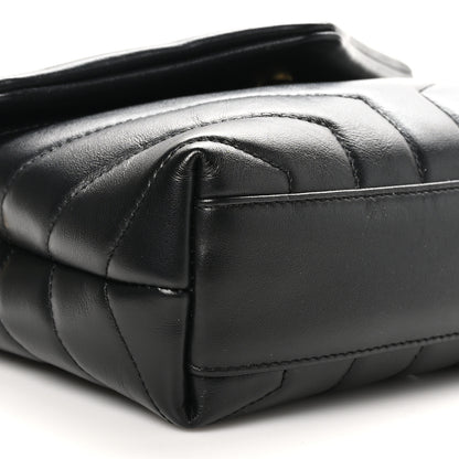 Saint Laurent Calfskin Y Quilted Monogram Toy Loulou Crossbody Bag Black 5 of 10