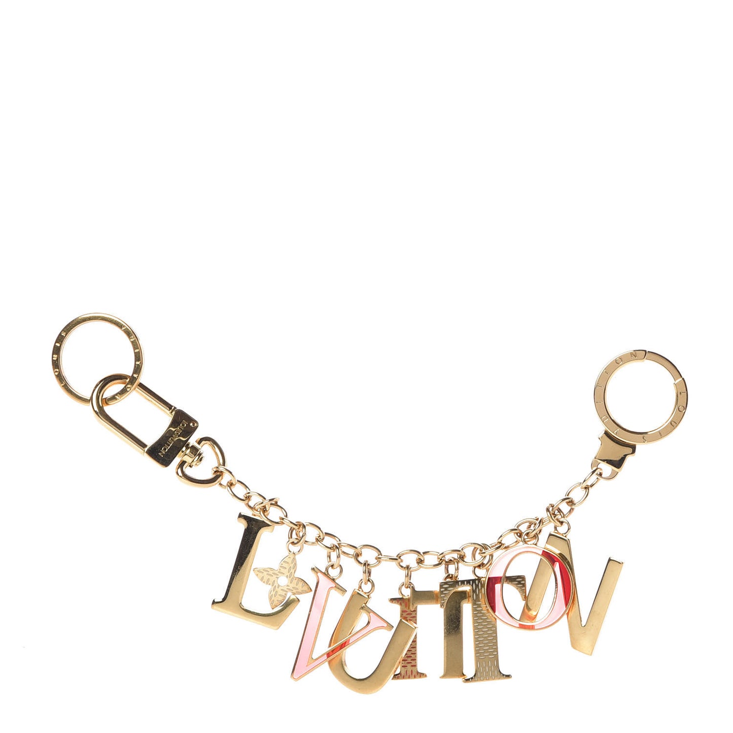 LV Tag Bag Charm Gold