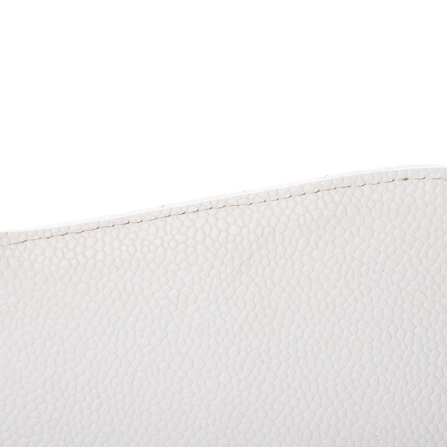 Caviar Quilted Jumbo Single Flap White