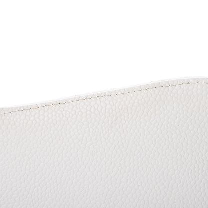 Chanel Caviar Quilted Jumbo Single Flap White 11 of 14