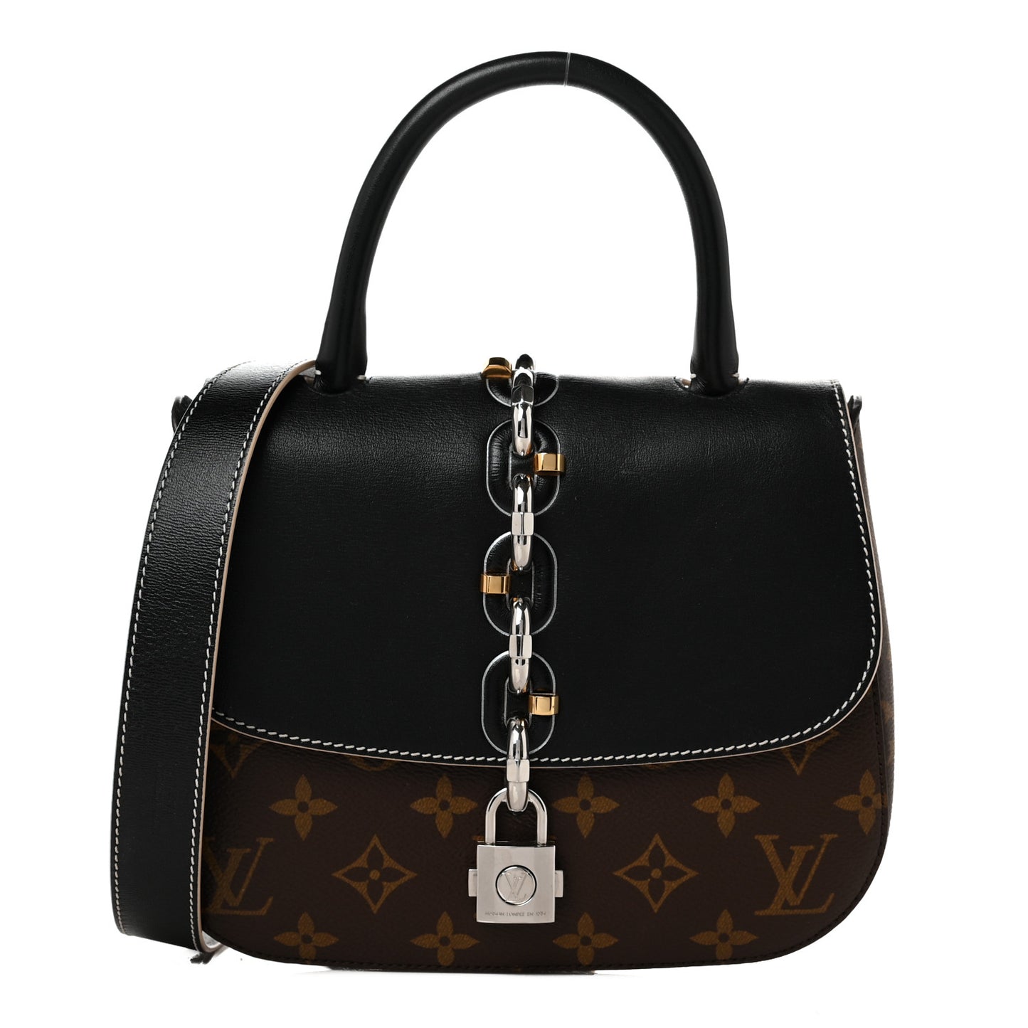 Calfskin Monogram Chain It Bag PM Black