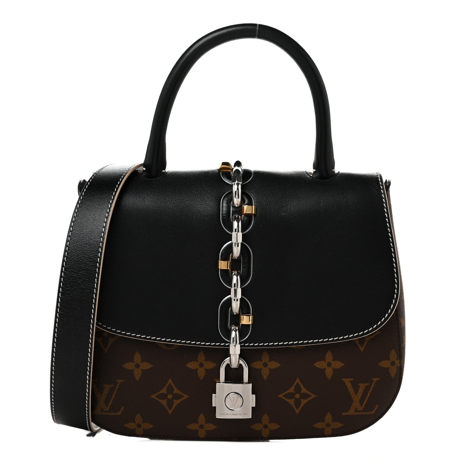 Louis Vuitton Calfskin Monogram Chain It Bag PM Black 1 of 8