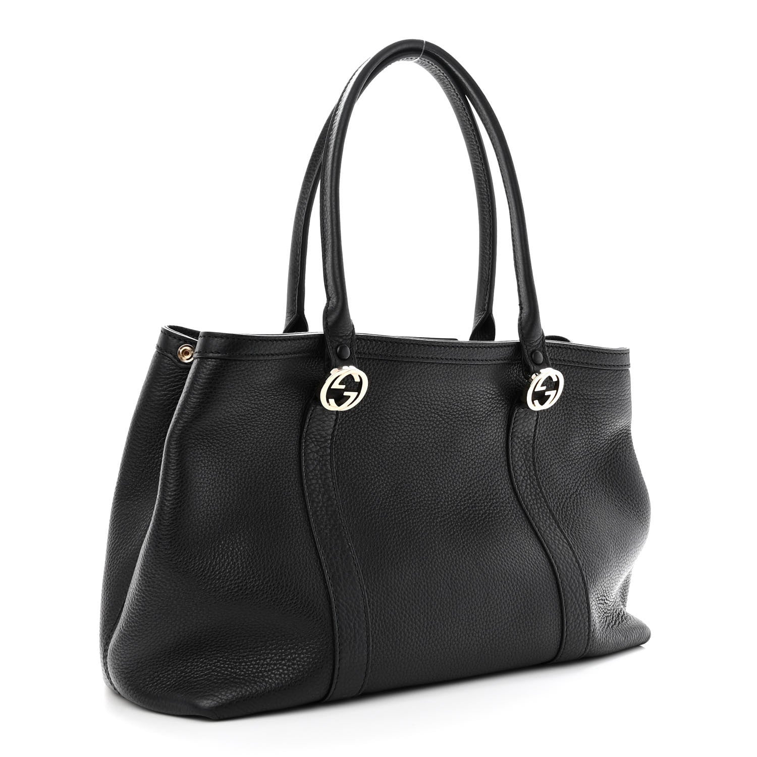 Gucci Pebbled Calfskin Old Libeccio Miss GG Tote Black 3 of 10