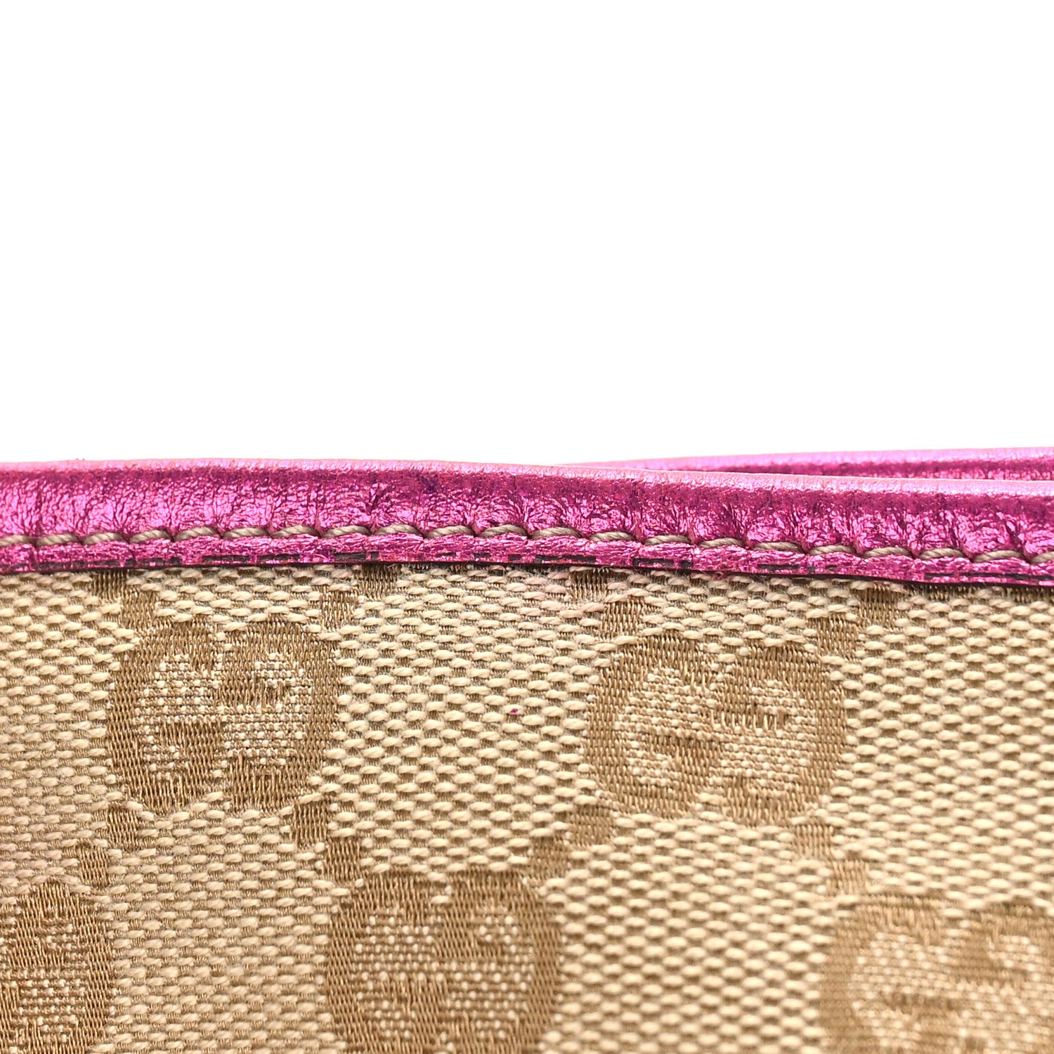 Gucci Metallic Calfskin Monogram Jolicoeur Charms Messenger Dark Pink 10 of 12